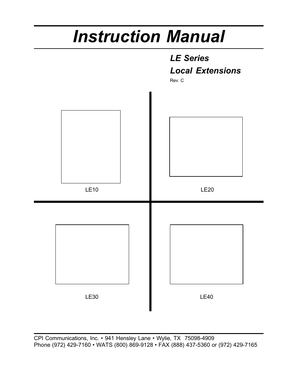 CPI Communications LE Series User Manual | 14 pages
