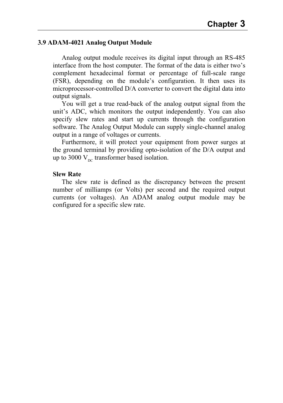 Chapter | Advantech Data Acquisition Modules ADAM 4000 User Manual | Page 68 / 429