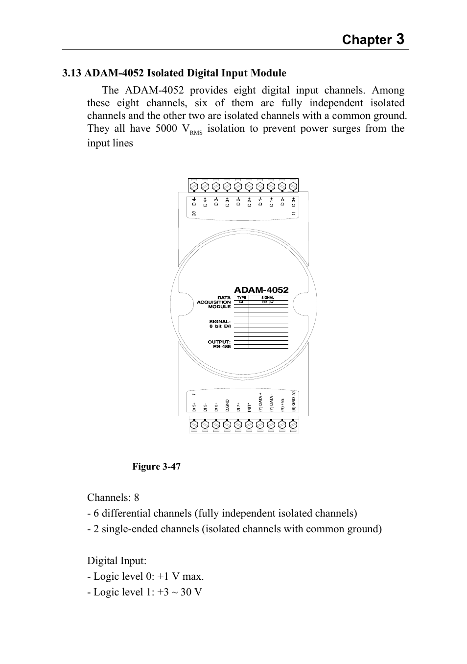 Chapter | Advantech Data Acquisition Modules ADAM 4000 User Manual | Page 78 / 429