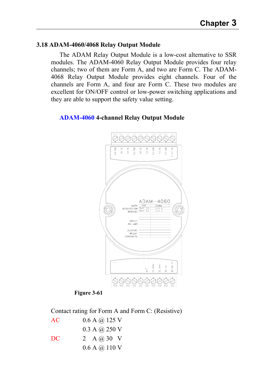 Chapter | Advantech Data Acquisition Modules ADAM 4000 User Manual | Page 92 / 429