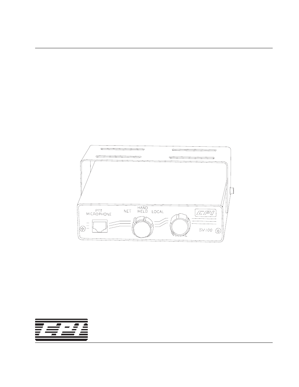 CPI Communications SV200 User Manual | 4 pages