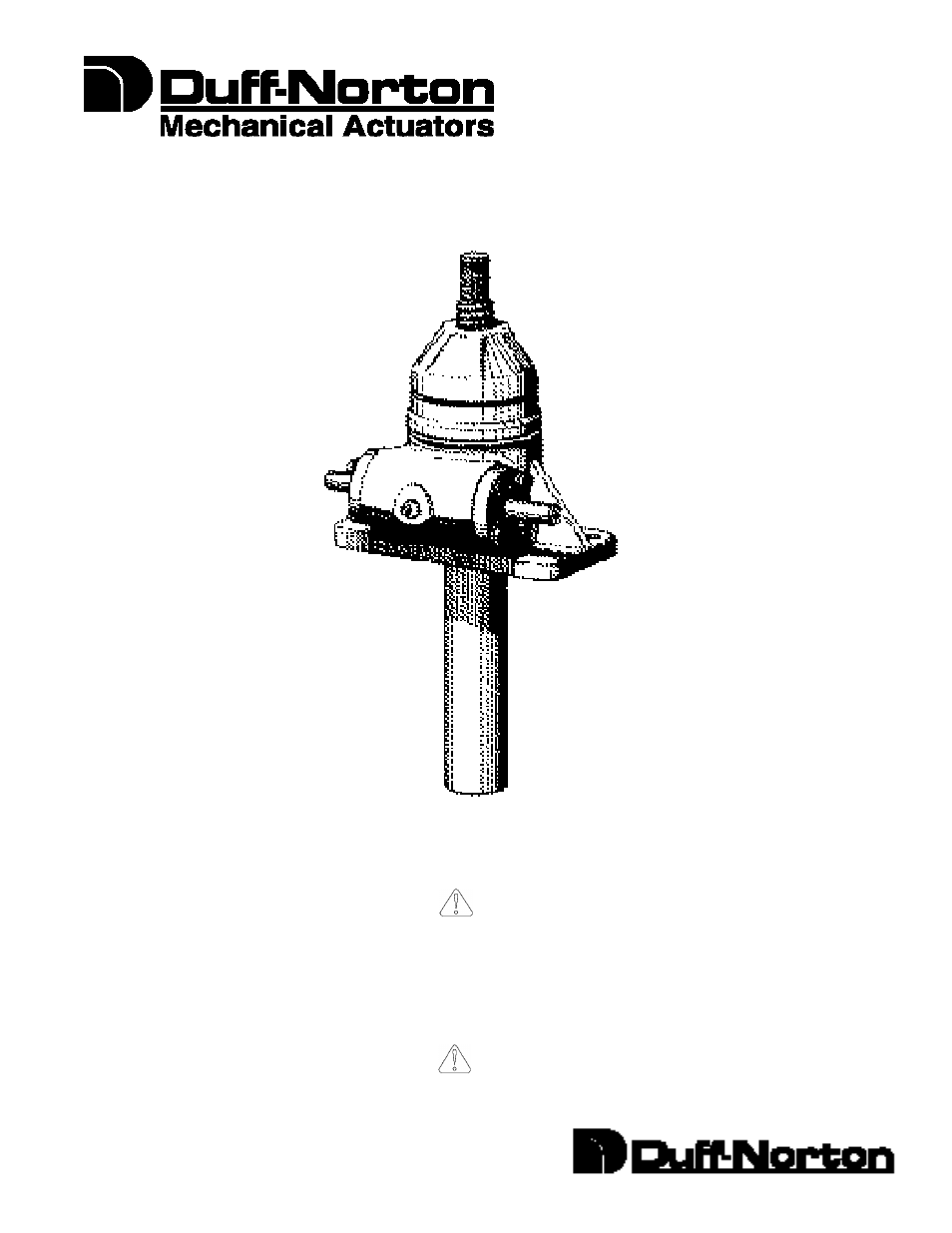 Duff-Norton Ball Screw Translating User Manual | 12 pages