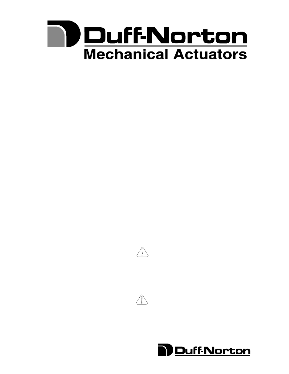Duff-Norton Machine Screw Rotating 500lb - 1 Ton User Manual | 12 pages