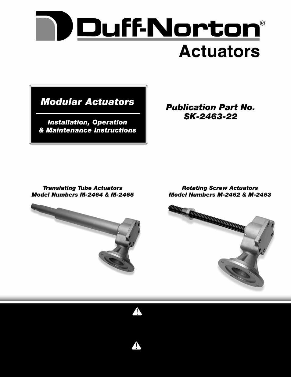 Duff-Norton SK2463-22 (Modular Actuator Acme Screw) User Manual | 14 pages