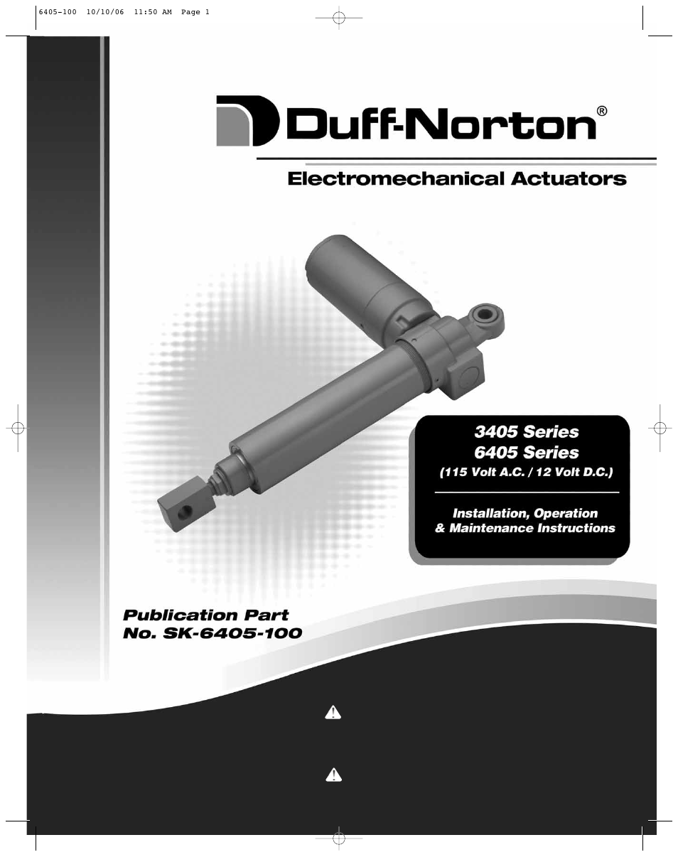 Duff-Norton SK6405-100 User Manual | 12 pages