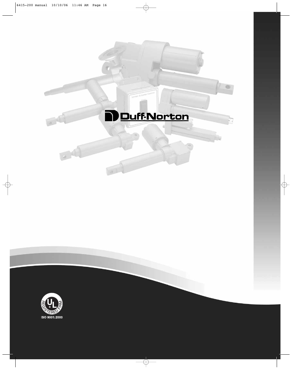 Duff-Norton SK6415-200 (SPA Series AC) User Manual | Page 16 / 16