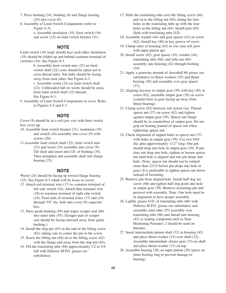 Duff-Norton SK6415-300 (SPA Series DC) User Manual | Page 10 / 16