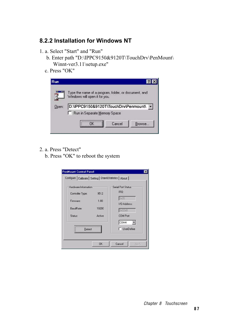 Advantech RUGGED PENTIUM IPPC-9120 User Manual | Page 102 / 163