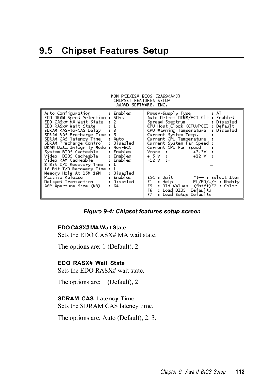5 chipset features setup | Advantech RUGGED PENTIUM IPPC-9120 User Manual | Page 128 / 163