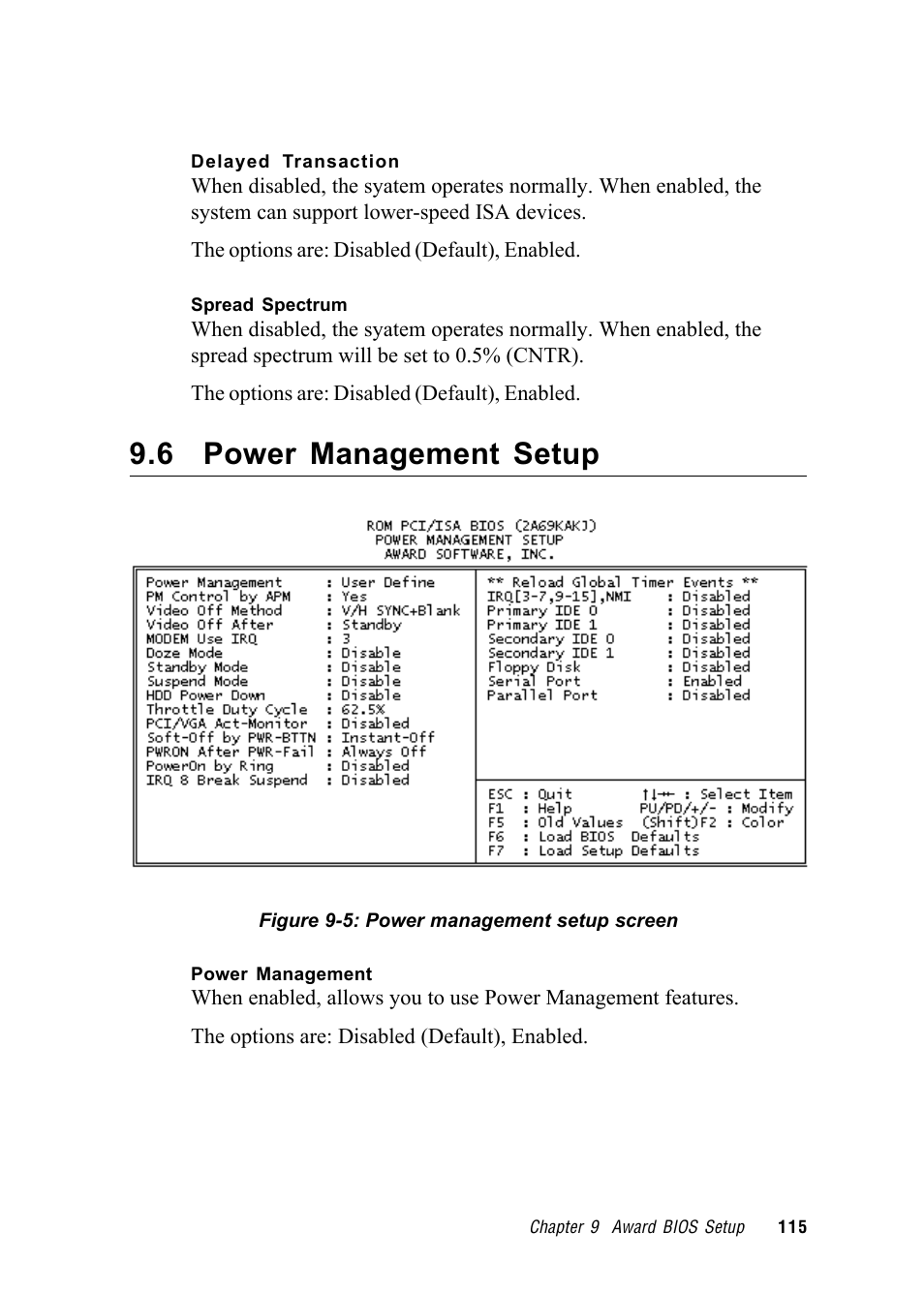 6 power management setup | Advantech RUGGED PENTIUM IPPC-9120 User Manual | Page 130 / 163