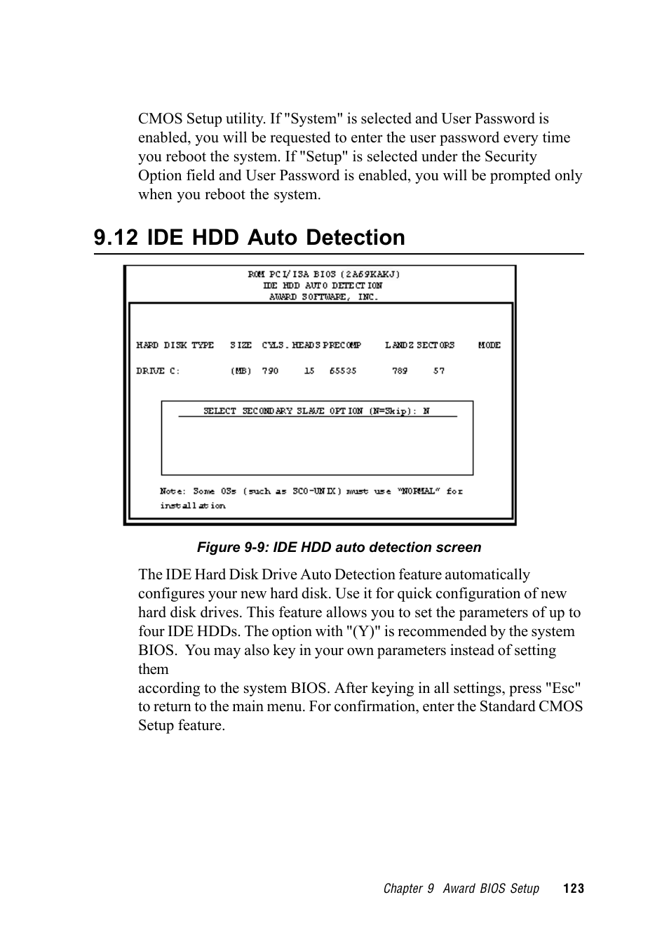 12 ide hdd auto detection | Advantech RUGGED PENTIUM IPPC-9120 User Manual | Page 138 / 163