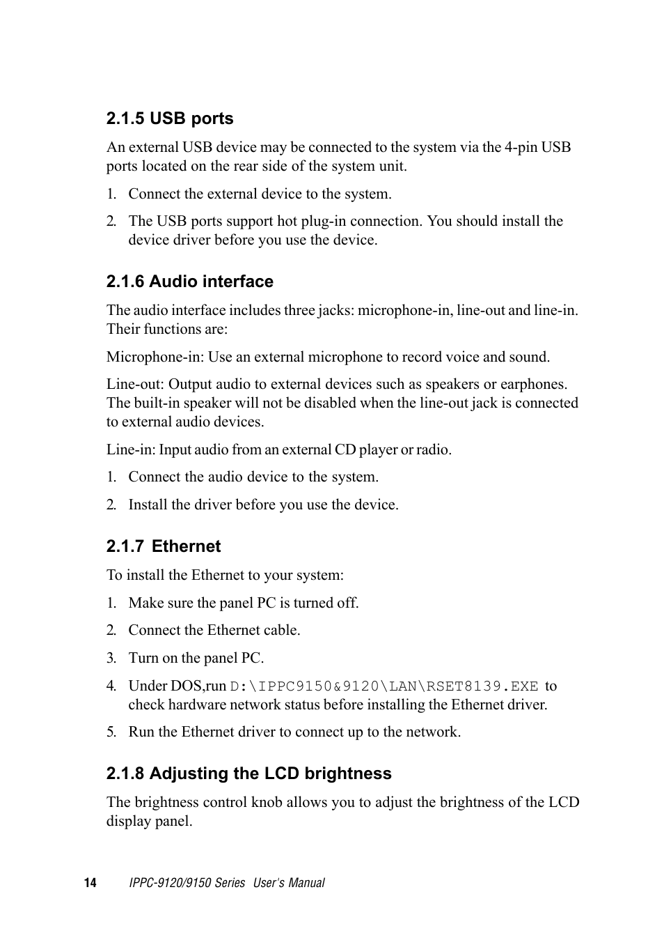Advantech RUGGED PENTIUM IPPC-9120 User Manual | Page 29 / 163
