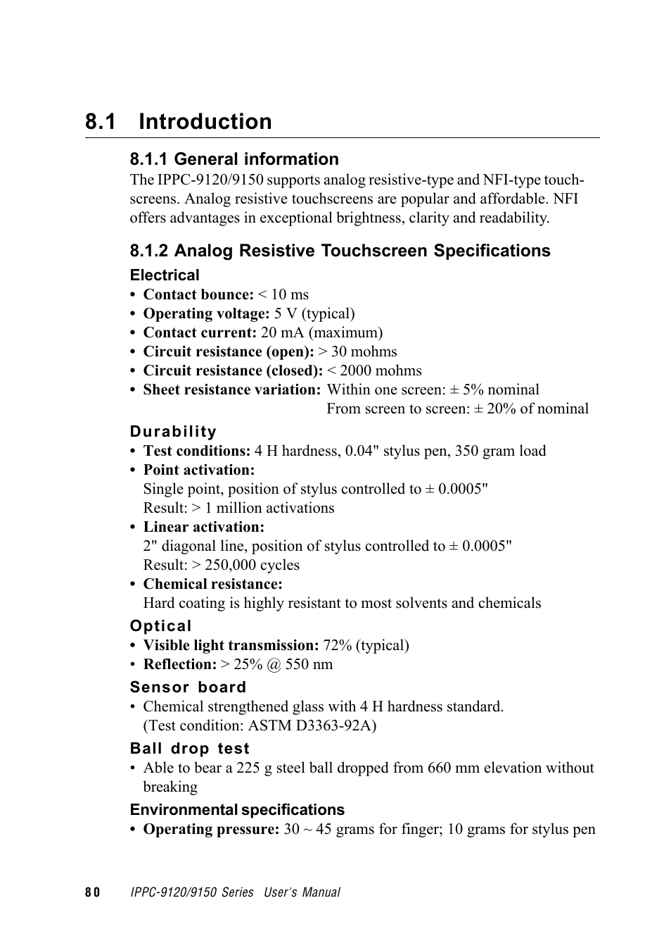 1 introduction | Advantech RUGGED PENTIUM IPPC-9120 User Manual | Page 95 / 163