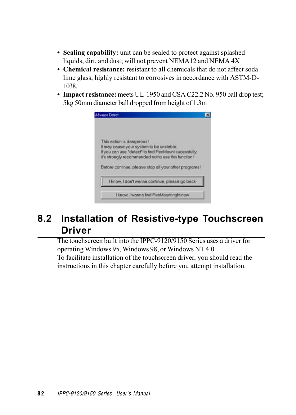 Advantech RUGGED PENTIUM IPPC-9120 User Manual | Page 97 / 163