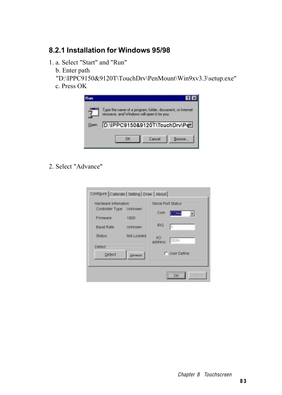 Advantech RUGGED PENTIUM IPPC-9120 User Manual | Page 98 / 163