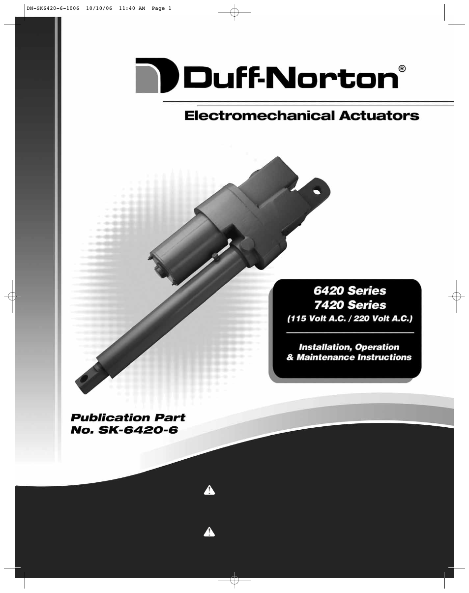 Duff-Norton SK6420-6 User Manual | 16 pages