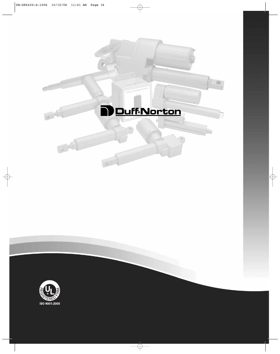 Duff-Norton SK6420-6 User Manual | Page 16 / 16