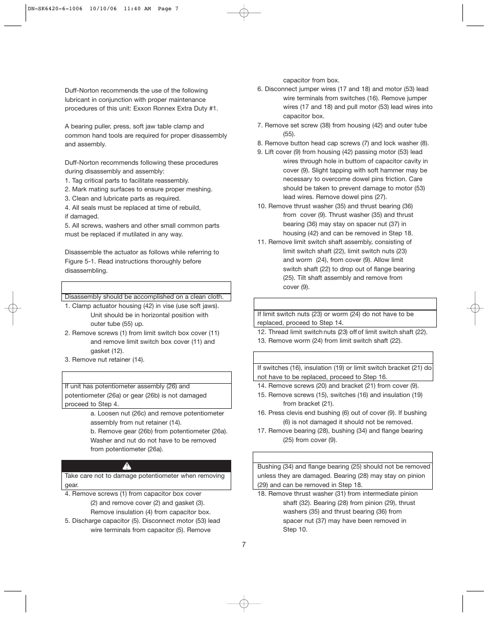 Duff-Norton SK6420-6 User Manual | Page 7 / 16
