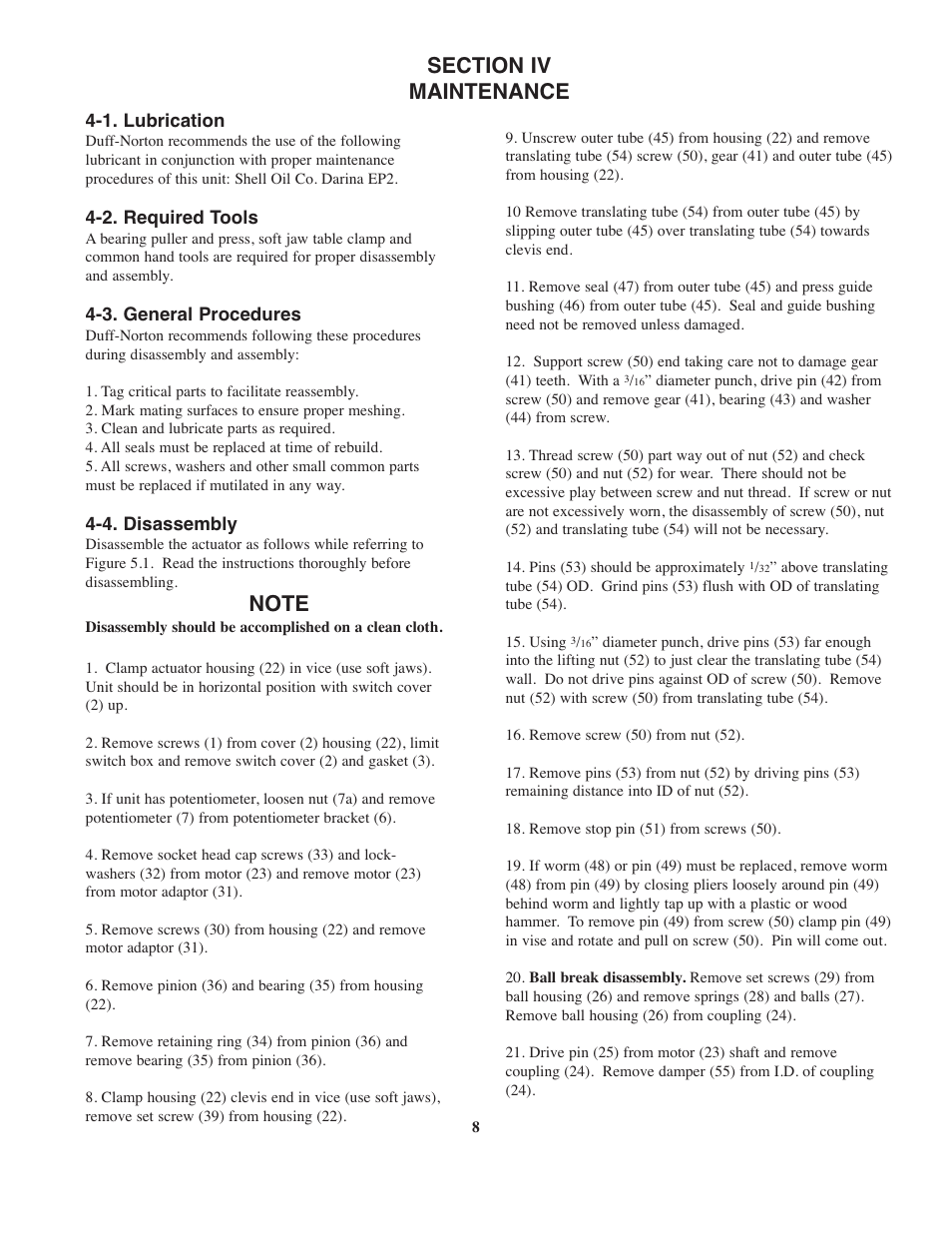 Duff-Norton SK6905-100-1 User Manual | Page 8 / 16