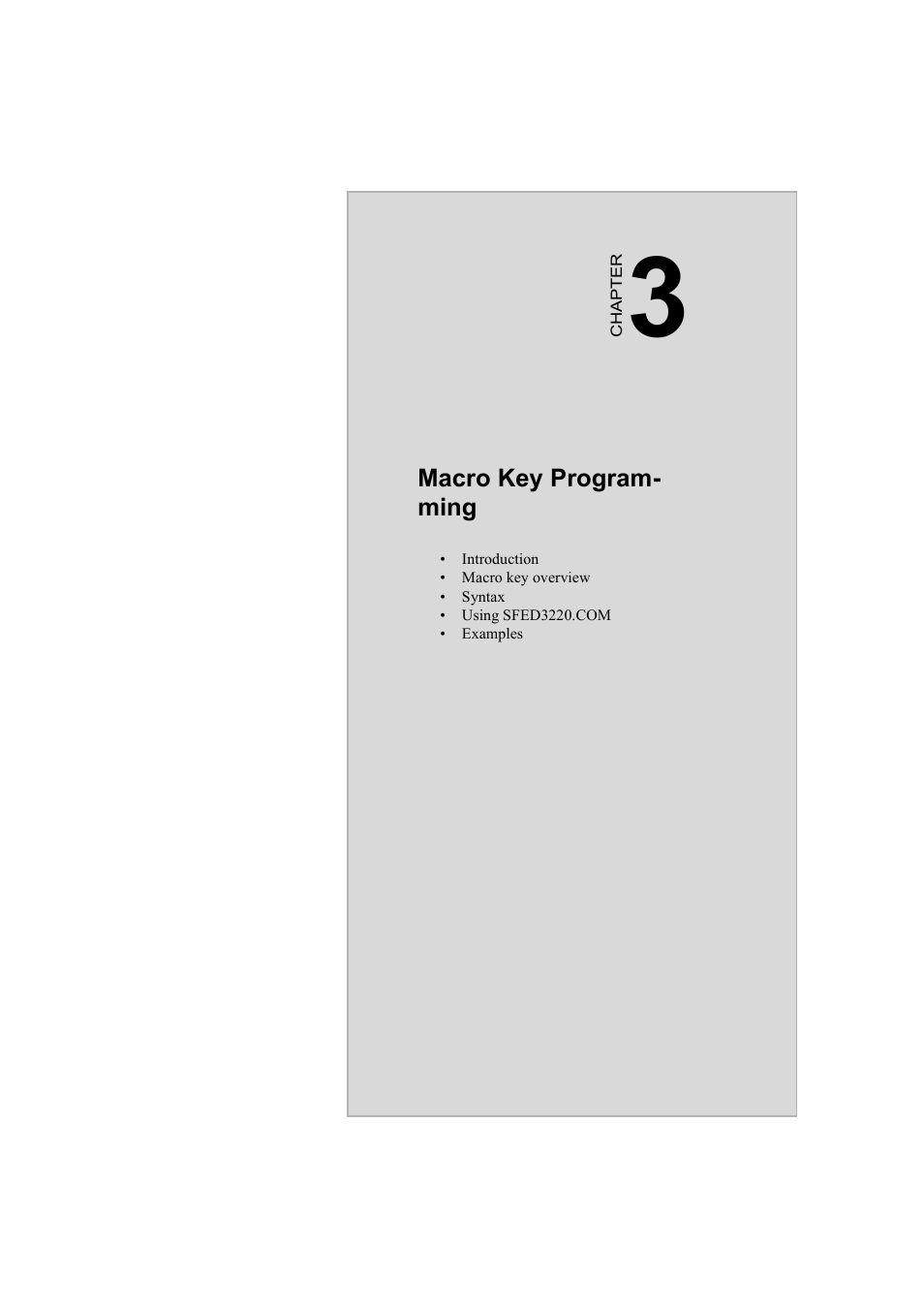 Chapter, 3 macro key programming | Advantech FPM-3220 User Manual | Page 25 / 40