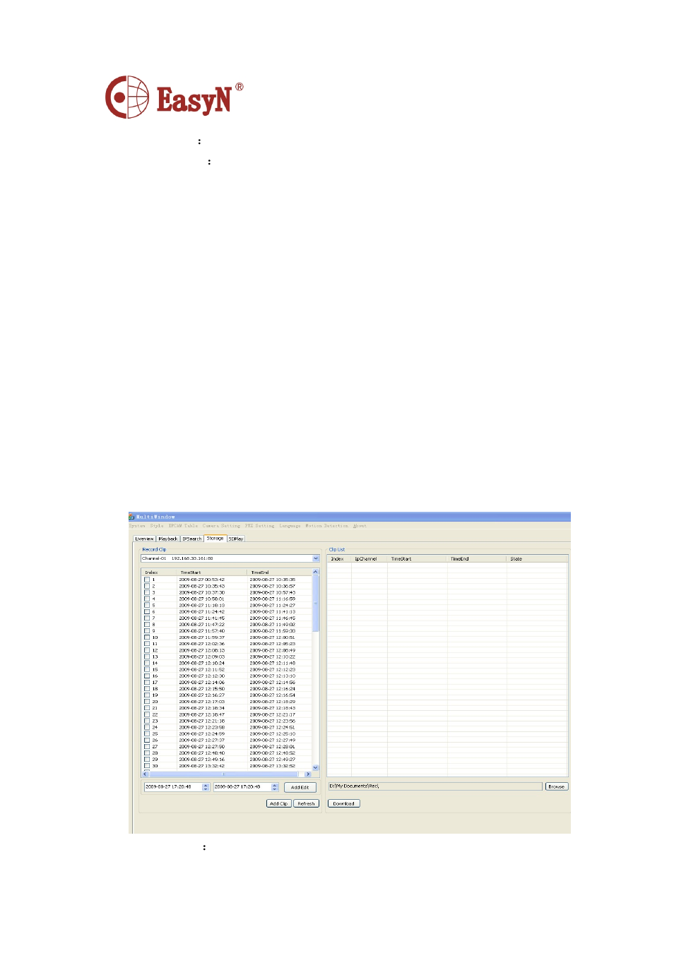 4 storage | EasyN F2 Series Central Management System User Manual | Page 13 / 46