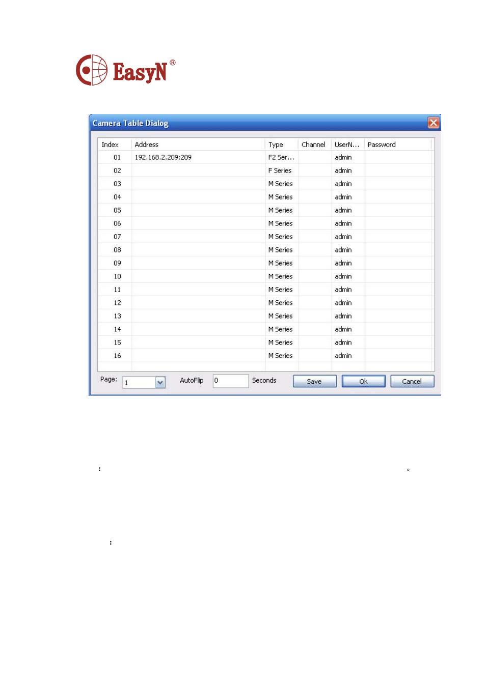 3 ipcam table | EasyN F2 Series Central Management System User Manual | Page 27 / 46