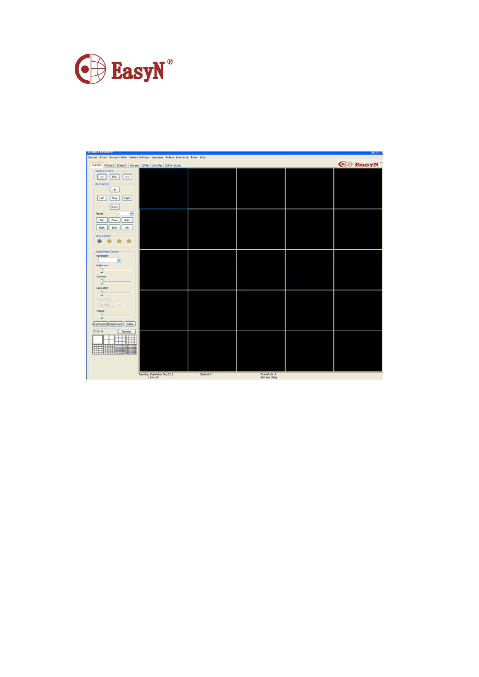 Main interface | EasyN F2 Series Central Management System User Manual | Page 7 / 46