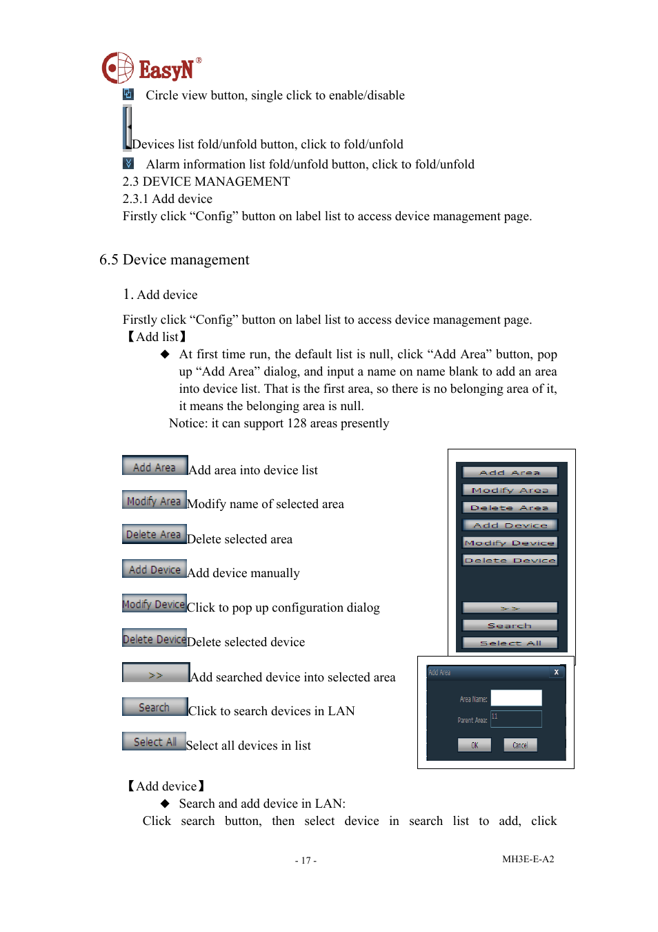 5 device management | EasyN H3 Series User manual User Manual | Page 18 / 39