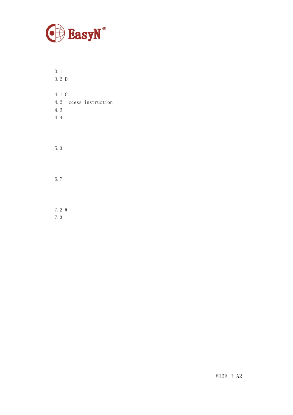 EasyN H6 Series User manual User Manual | Page 3 / 22