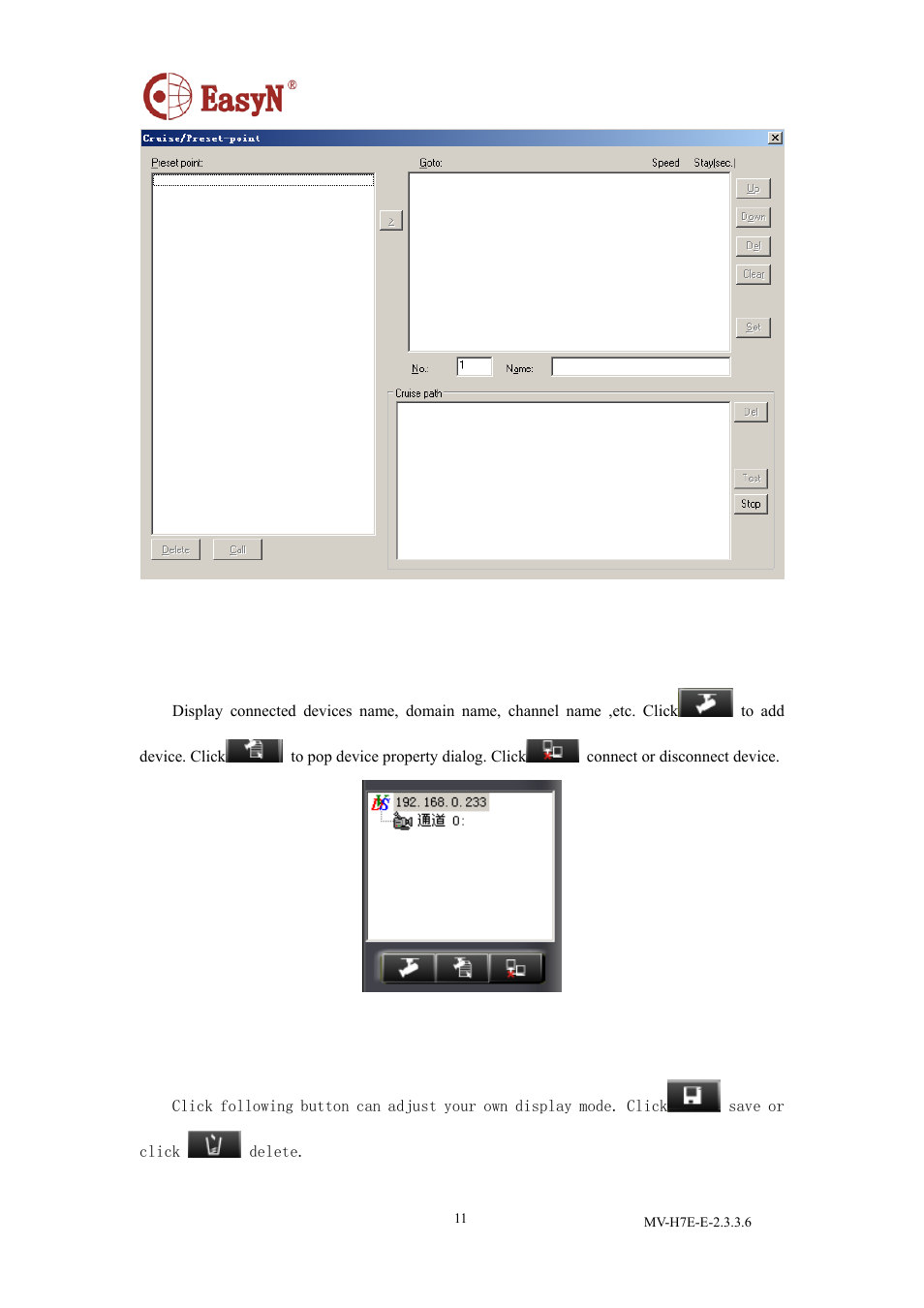 3 device list, 4 interface structure | EasyN H7 CMS User Manual | Page 13 / 33