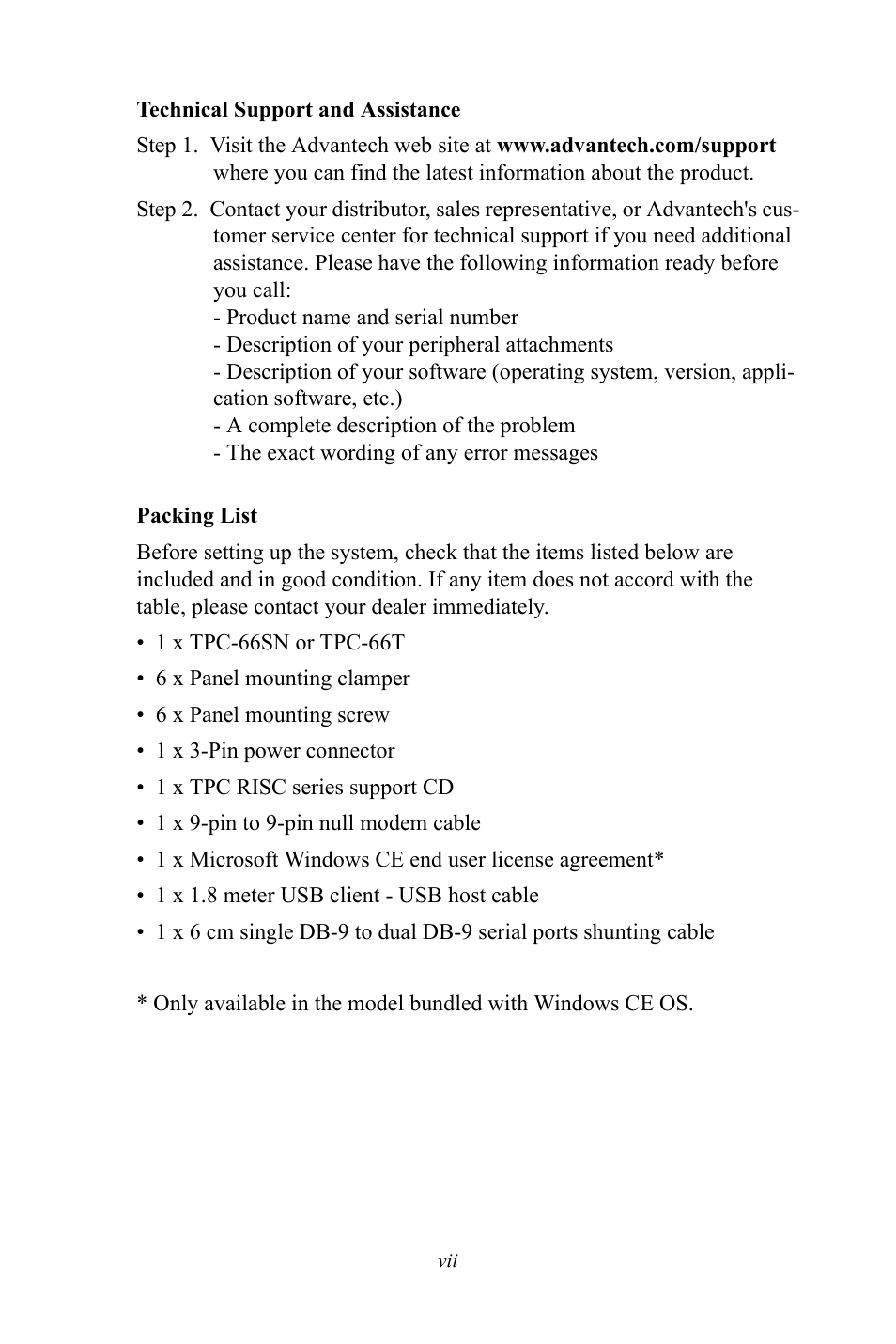 Advantech Intel XScale PXA Touch Panel Computer TPC-66 Series User Manual | Page 7 / 76