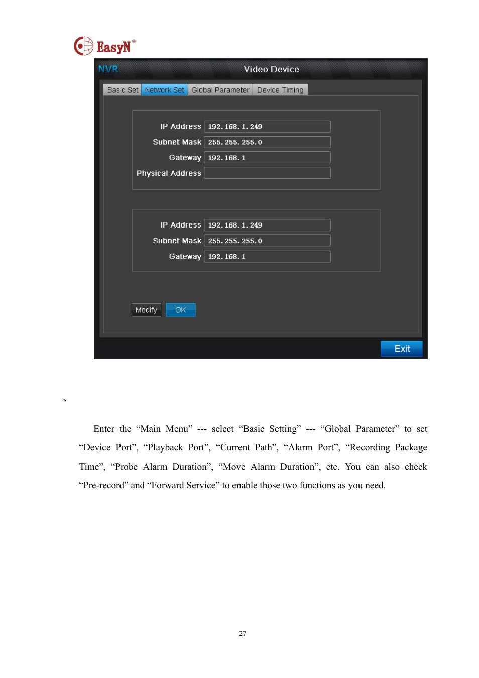 EasyN NR-1-B Series User Manual | Page 27 / 39