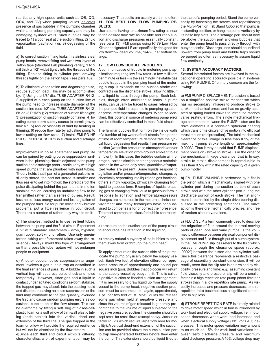 FMI Q431 "Q User Manual | Page 2 / 12