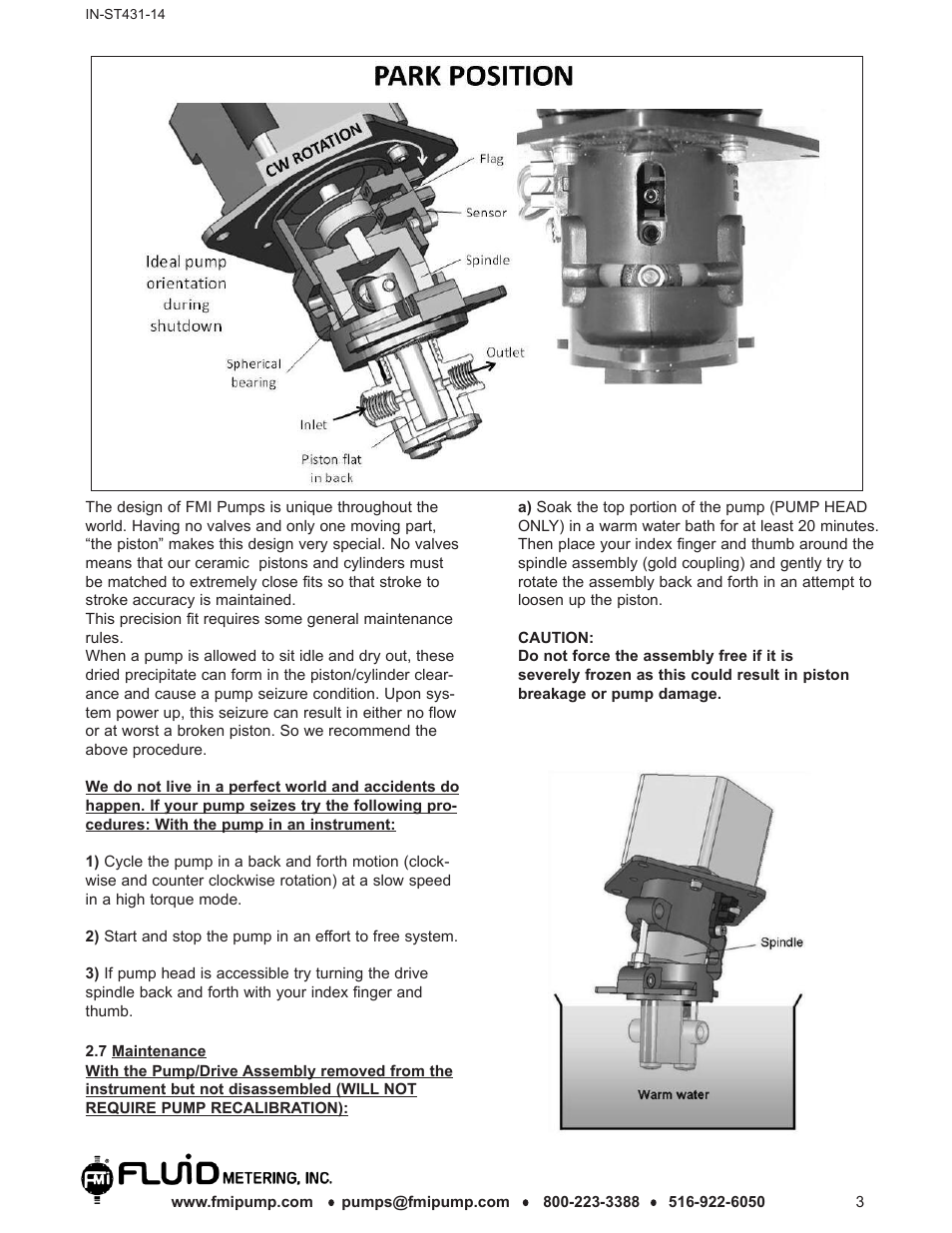 FMI STH/Q User Manual | Page 3 / 7