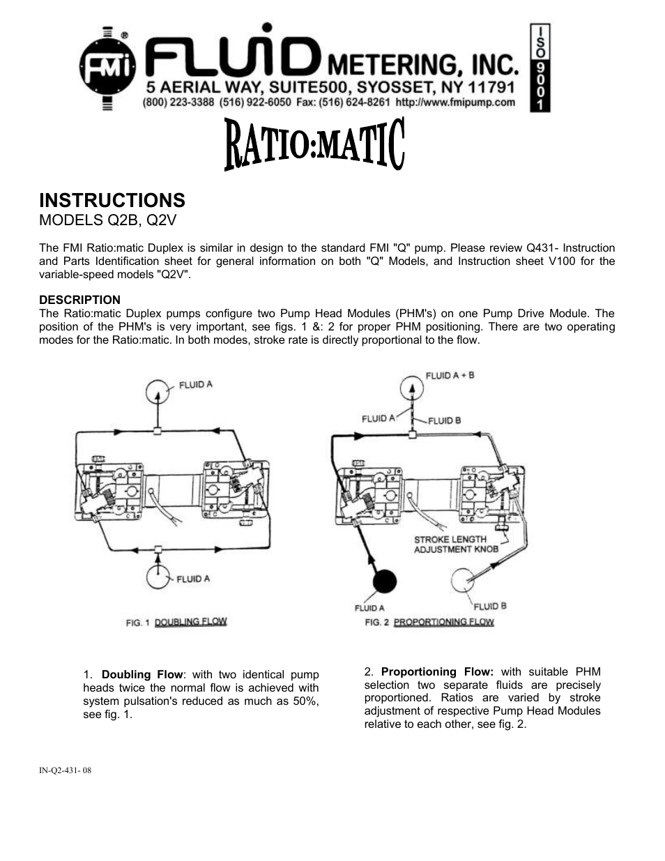 FMI Q2V User Manual | 2 pages
