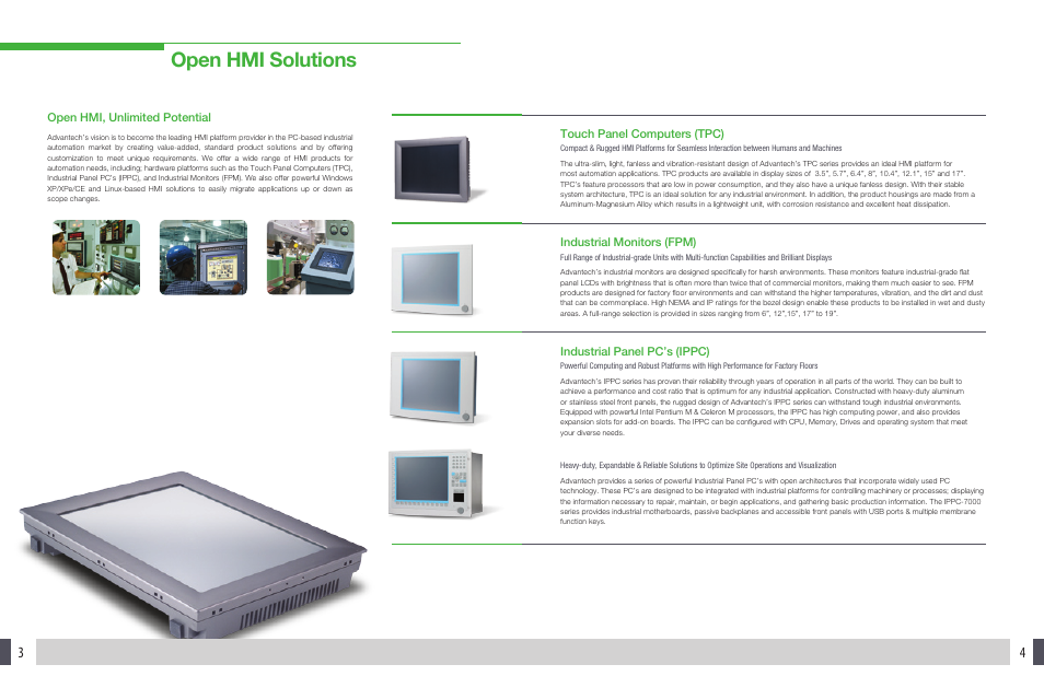 Open hmi solutions | Advantech Touch Panel Computers User Manual | Page 3 / 12