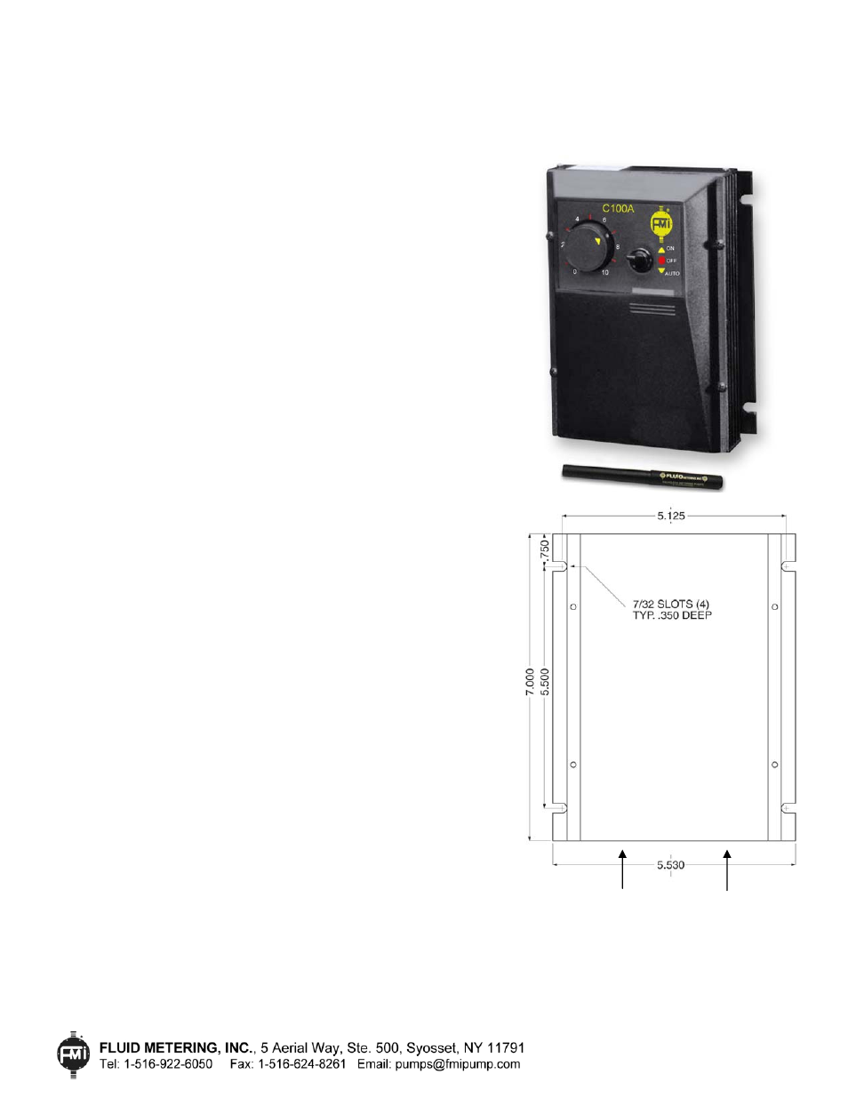 C100a variable speed dc controller | FMI CTS Series User Manual | Page 5 / 9