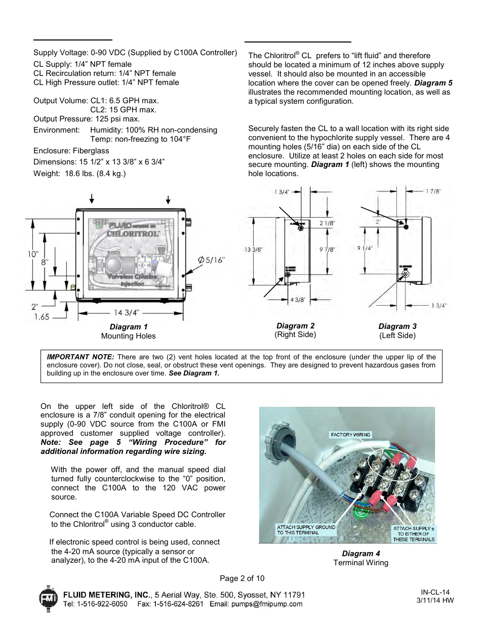 FMI CL1 User Manual | Page 2 / 10