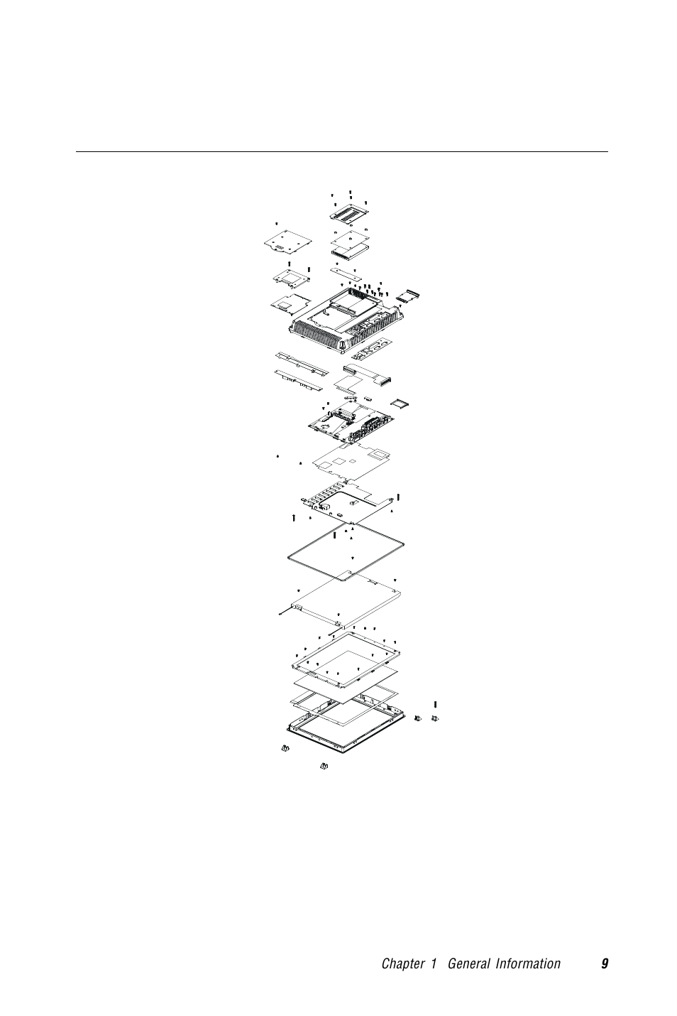 8 exploded diagram, Figure 1.8-1exploded diagram | Advantech TPC-1260 User Manual | Page 19 / 74