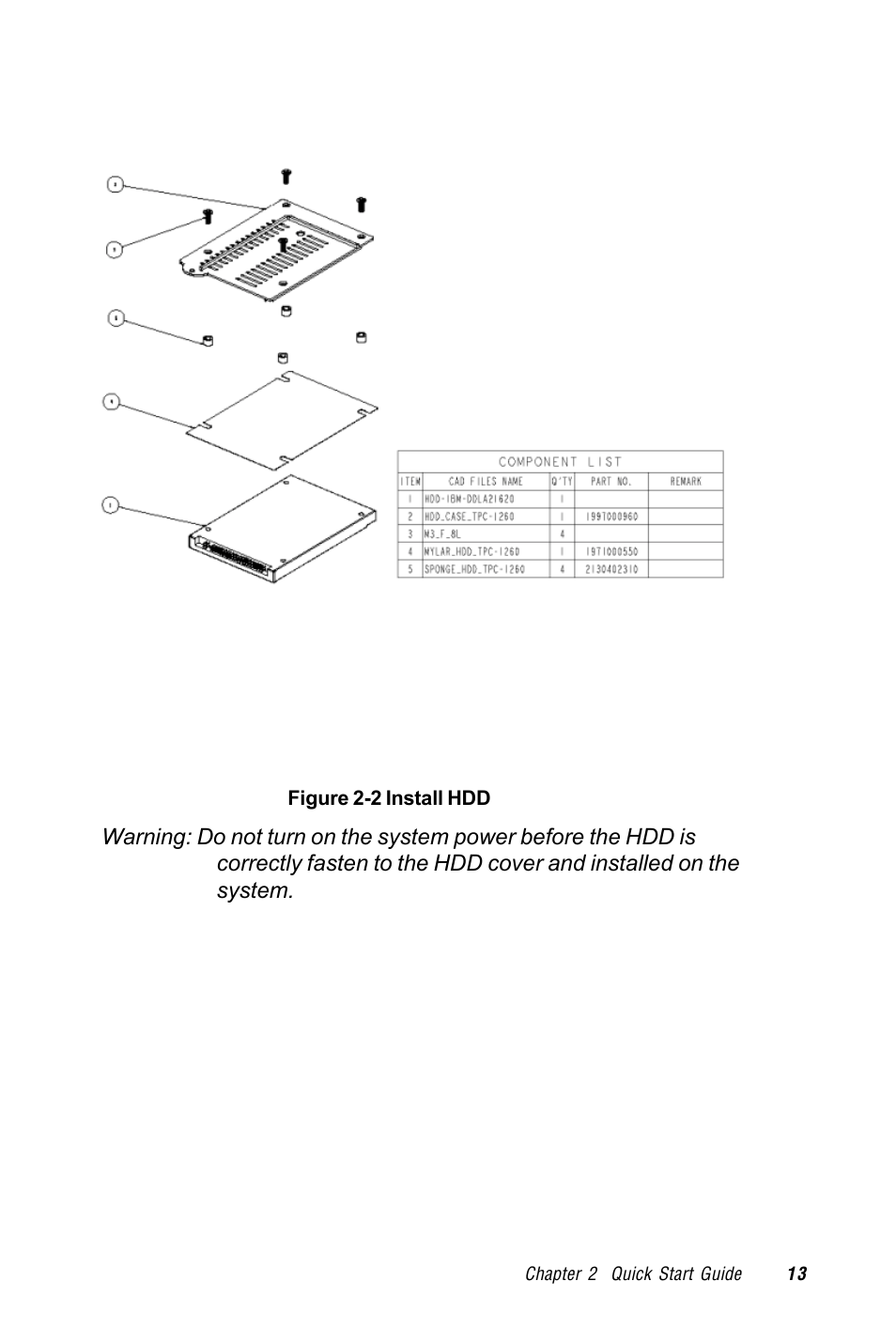 Figure 2-2 install hdd | Advantech TPC-1260 User Manual | Page 23 / 74