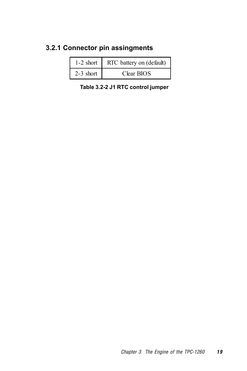 Table 3.2-2 j1 rtc control jumper | Advantech TPC-1260 User Manual | Page 29 / 74