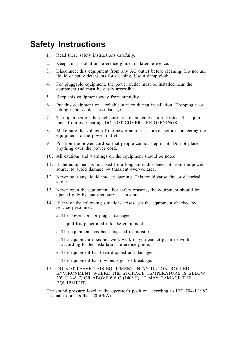 Safety instructions | Advantech TPC-1260 User Manual | Page 5 / 74