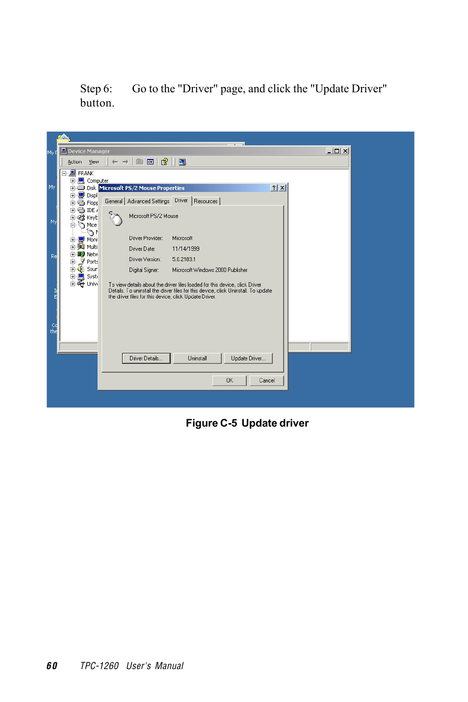Figure c-5 update driver | Advantech TPC-1260 User Manual | Page 68 / 74
