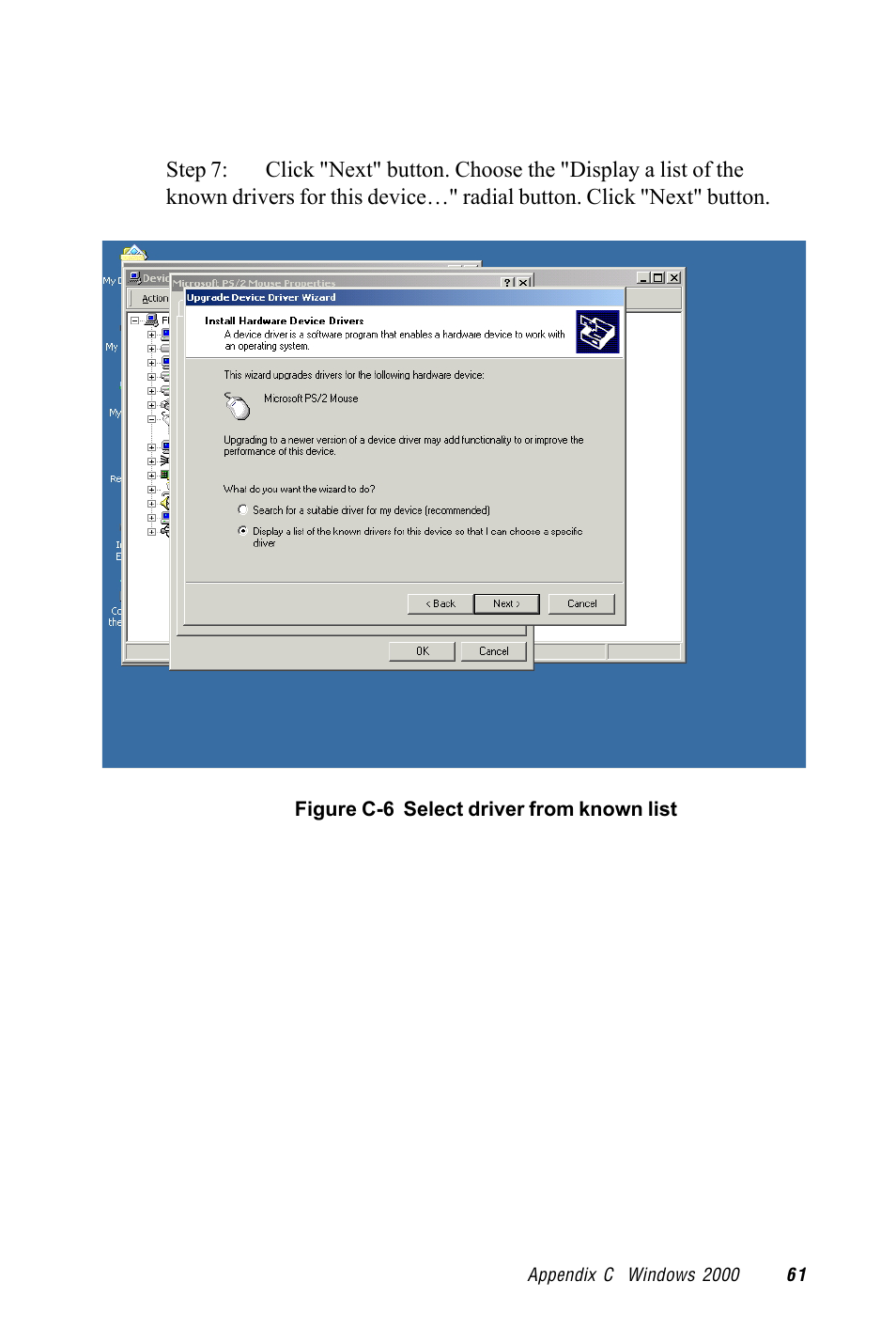 Figure c-6 select driver from known list | Advantech TPC-1260 User Manual | Page 69 / 74