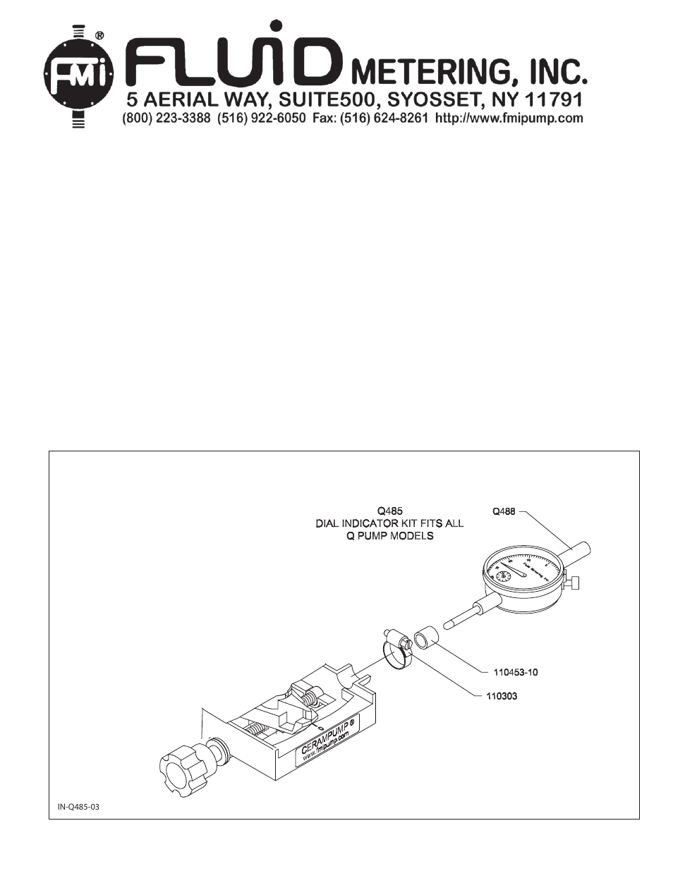 FMI Q485 User Manual | 1 page