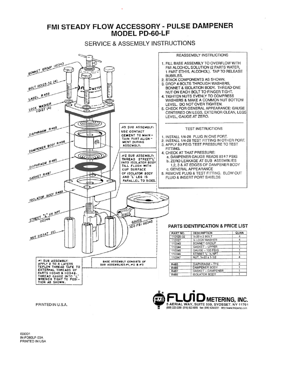 FMI PD-60-LF User Manual | Page 2 / 2