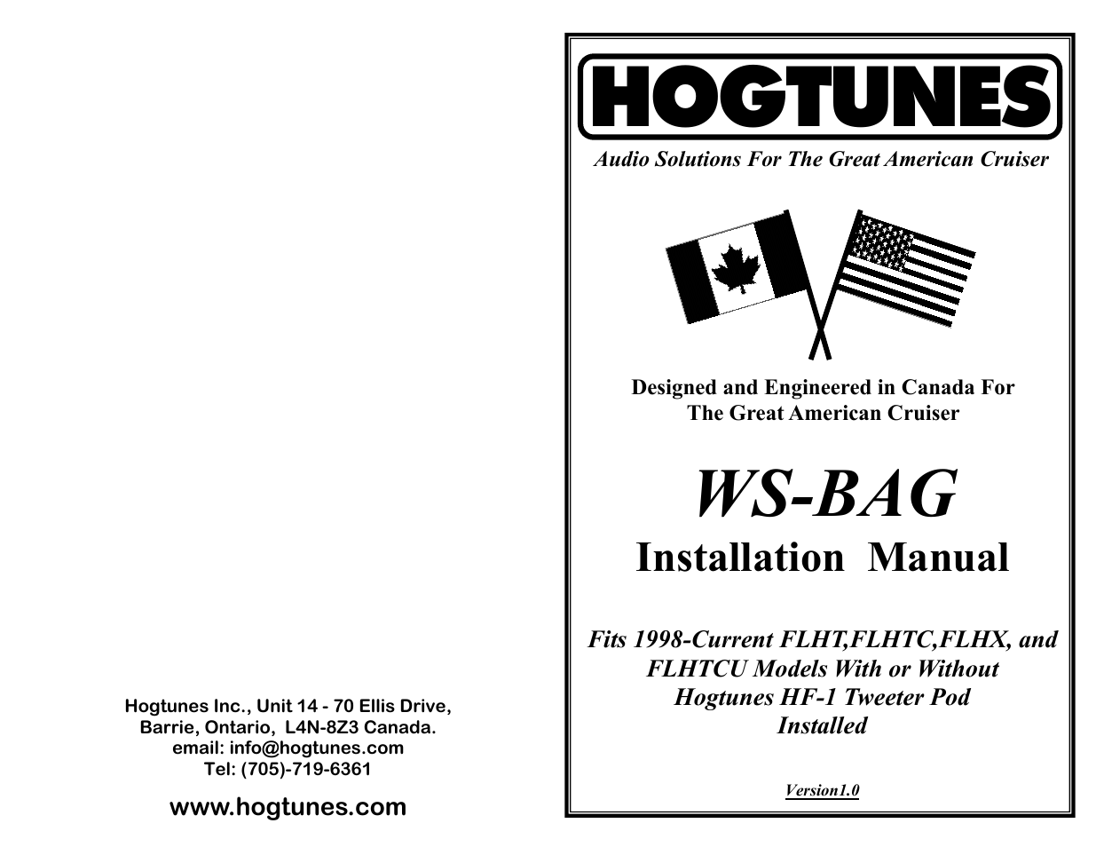 Hogtunes WS BAG - 4 pouch windsheild bag User Manual | 2 pages