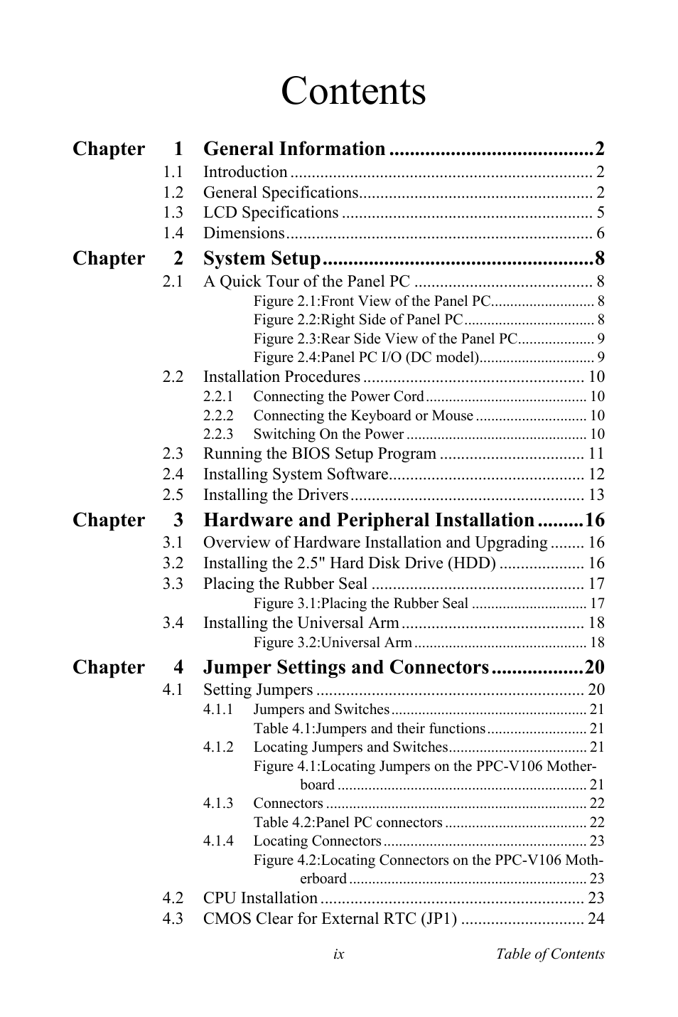 Advantech Vechicle Mounted Terminal PPC-V106 User Manual | Page 9 / 78