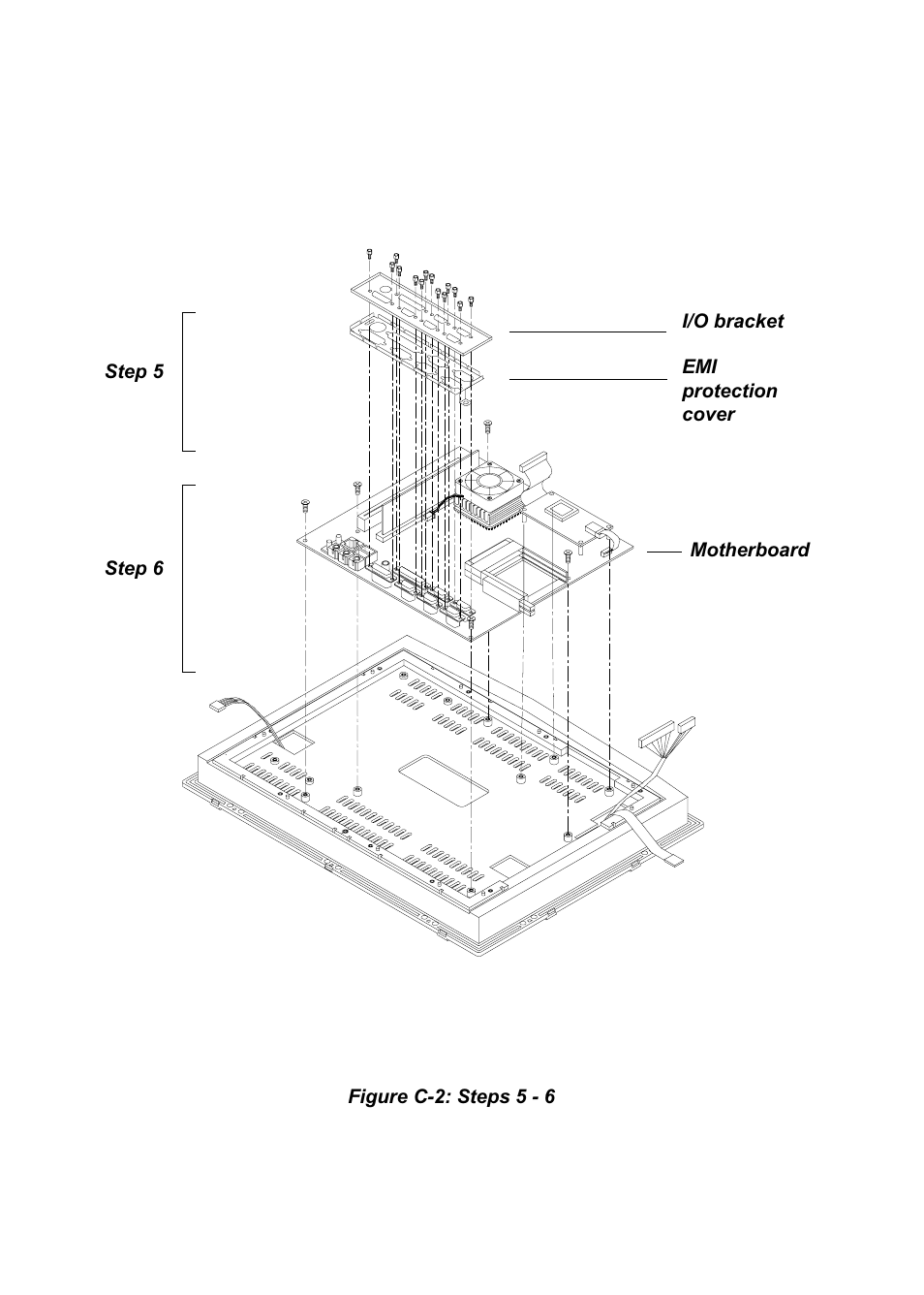 Figure c-2: steps 5-6 | Advantech PENTIUM PPC-150 User Manual | Page 165 / 192