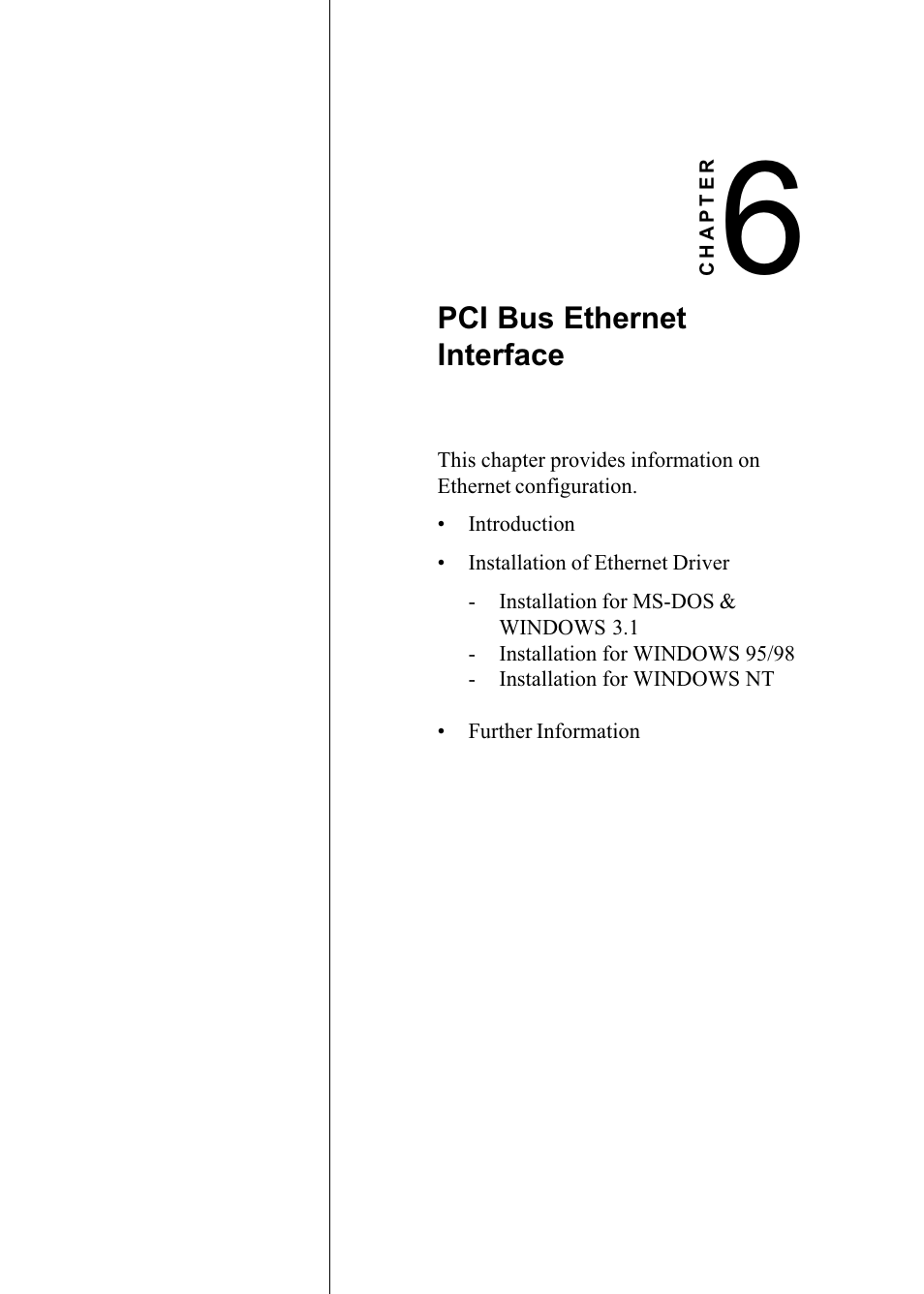 Chapter 6 pci bus ethernet interface | Advantech PENTIUM PPC-150 User Manual | Page 81 / 192